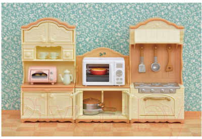 Комплект аксессуаров для кукольного домика Sylvanian Families Шкаф с микроволновой печью / 5443
