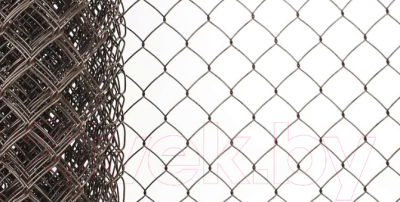 Сетка-рабица Белзабор в ПВХ D 2.4 1.2x10м (ячейка 55x55мм, коричневый)