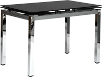 Обеденный стол Tetchair Campana (металл/стекло хром/черный) - 