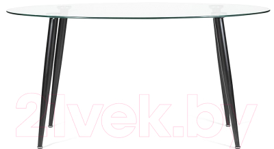 Обеденный стол Tetchair Kassel (металл/стекло, черный)