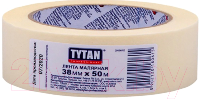 Изображение товара Лента малярная Tytan Professional 38ммx50м / 80615 (белый)