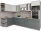 Готовая кухня Интерлиния Мила Gloss 1.68x3.0 левая (белый/асфальт) - 
