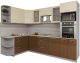 Готовая кухня Интерлиния Мила Gloss 1.68x2.8 левая (ваниль/шоколад) - 