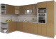 Готовая кухня Интерлиния Мила Gloss 1.68x3.4 левая (капучино/капучино) - 