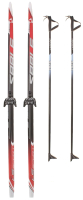 Комплект беговых лыж STC 0075 185/145 (красный) - 