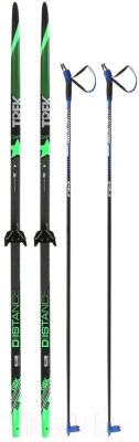 Комплект беговых лыж STC 0075 200/160 (зеленый)