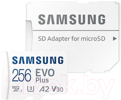 Карта памяти Samsung EVO Plus microSDXC 256GB + адаптер (MB-MC256KA/RU)
