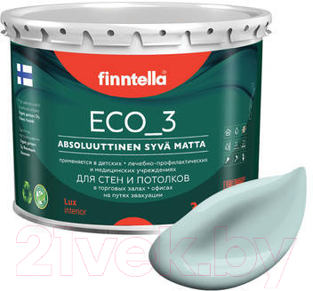 Краска Finntella Eco 3 Wash and Clean Aamu / F-08-1-3-LG102