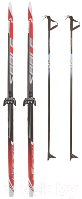 Комплект беговых лыж STC Step 0075 190/150 (красный)