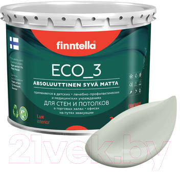 Краска Finntella Eco 3 Wash and Clean Akaatti / F-08-1-3-LG169