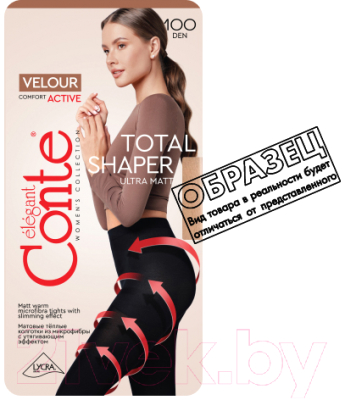Изображение товара Колготки Conte Elegant Velour Active 100 (р.4, nero)