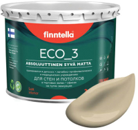 Краска Finntella Eco 3 Wash and Clean Karamelli / F-08-1-3-LG175 (2.7л, песочный, глубокоматовый) - 