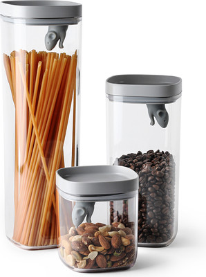 

Набор емкостей для хранения, Lucky Mouse / QL10348-CL-GY