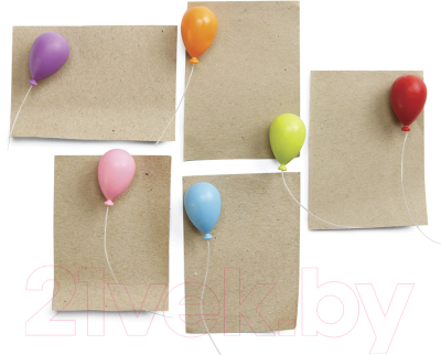 Набор магнитов декоративных Qualy Balloon / QL10226-MX (6шт)