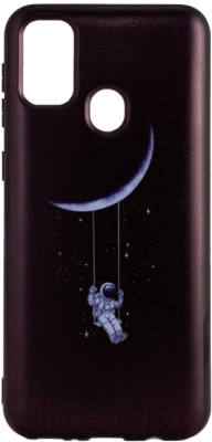Чехол-накладка Case Print для Galaxy M21 (астронавт на луне)