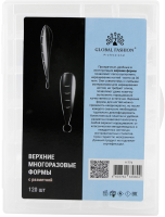 

Формы для наращивания ногтей Global Fashion, Верхние многоразовые с разметкой миндаль