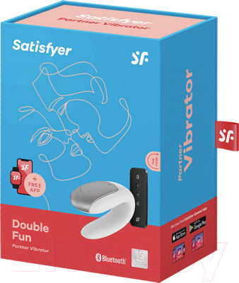 Вибромассажер Satisfyer Double Fun / 4002453 (белый)