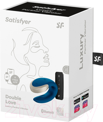 Вибромассажер Satisfyer Double Love / 4002446 (синий)