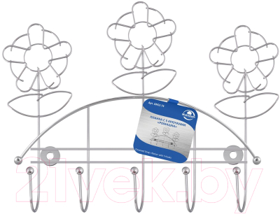 Вешалка для ванной Мультидом Ромашка / AN52-74