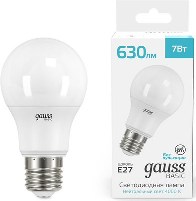 

Лампа, Basic LED-M A60 7W 630lm 4000K E27 / 10202272
