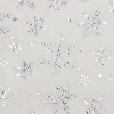 Плед Этель Серебряные снежинки / 7155687  (150х200, корал-флис)