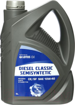 Моторное масло Lotos Diesel Classic Semisyntetic 10W40 CE/SF LOT10W/40DCSS/5 (5л)
