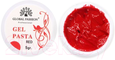 Моделирующий гель для ногтей Global Fashion Gel Pasta красный (5мл)