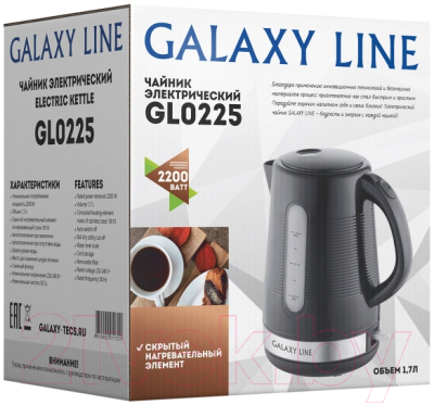Электрочайник Galaxy GL 0225 (черный)