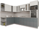 Кухонный гарнитур Интерлиния Мила Gloss 1.88x3.0 левая (белый/асфальт) - 