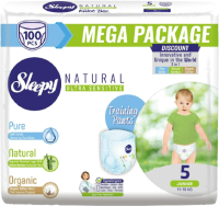 

Подгузники-трусики детские Sleepy Natural, Mega Pack Junior