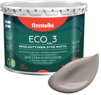 Краска Finntella Eco 3 Wash and Clean Kaakao / F-08-1-3-LG245 (2.7л, светло-коричневый, глубокоматовый) - 