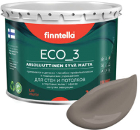 Краска Finntella Eco 3 Wash and Clean Maitosuklaa / F-08-1-3-LG246 (2.7л, коричневый, глубокоматовый) - 