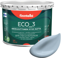Краска Finntella Eco 3 Wash and Clean Niagara / F-08-1-3-LG249 (2.7л, серо-голубой, глубокоматовый) - 