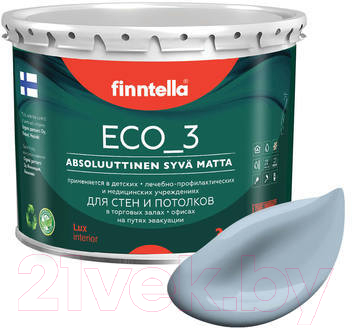 Краска Finntella Eco 3 Wash and Clean Niagara / F-08-1-3-LG249