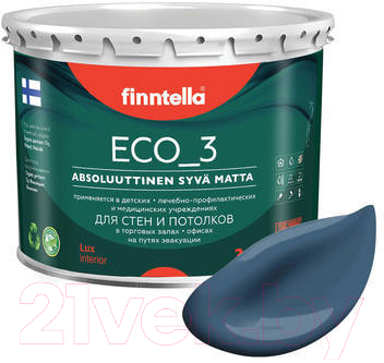 Краска Finntella Eco 3 Wash and Clean Bondii / F-08-1-3-LG251 (2.7л, глубокоматовый)