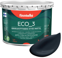 Краска Finntella Eco 3 Wash and Clean Nevy / F-08-1-3-LG252 (2.7л, темно-синий, глубокоматовый) - 