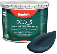 Краска Finntella Eco 3 Wash and Clean Yo / F-08-1-3-LG257 (2.7л, сине-зеленый, глубокоматовый) - 