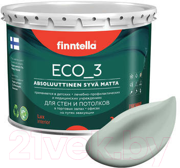 Краска Finntella Eco 3 Wash and Clean Aave / F-08-1-3-LG284 (2.7л, глубокоматовый)