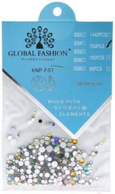 Стразы для ногтей Global Fashion Камни Swarovski (720шт, цветной)