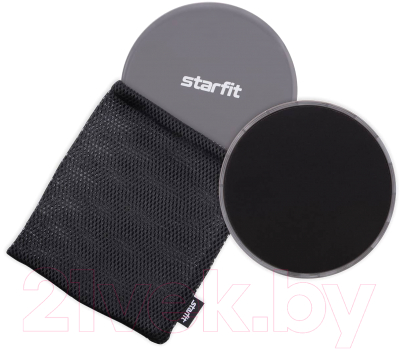 Набор слайдеров для фитнеса Starfit Pro / FS-101 (серый/черный)