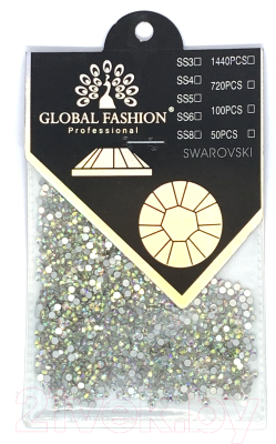 Стразы для ногтей Global Fashion Кристалл Swarovski SS8 (1440шт, хамелеон)