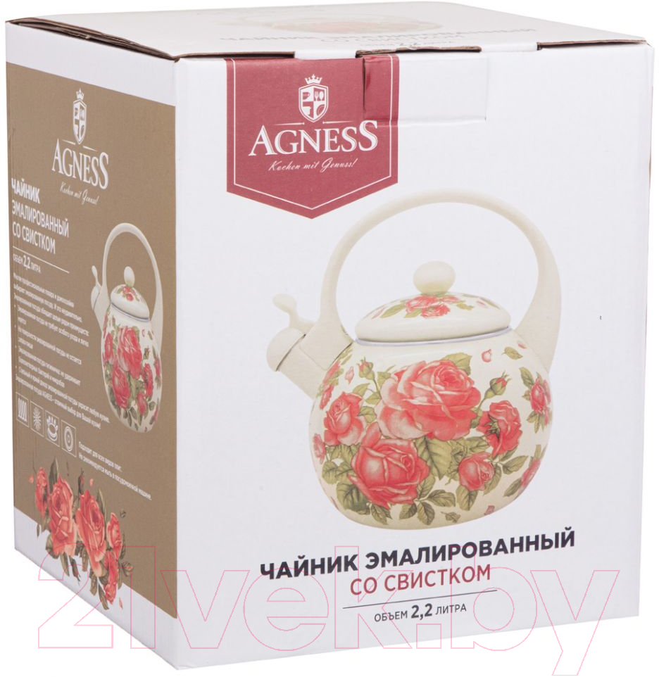 Чайник со свистком Agness 915-140