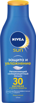 Лосьон солнцезащитный Nivea Sun защита и увлажнение  SPF30 (125мл)
