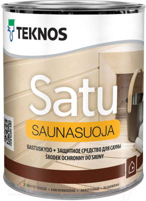 Пропитка для дерева Teknos Satu Saunasuoja (0.9л)