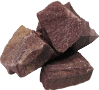 Камни для бани Онежская каменка Сердце Карелии малиновый кварцит (20кг) - 