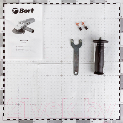 Угловая шлифовальная машина Bort BWS-580 (91275745)