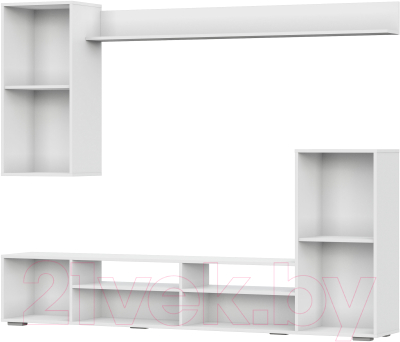 Стенка SV-мебель МГС 4 (дуб цемент светлый/белый)