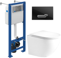 

Унитаз подвесной с инсталляцией, Merzbach 004 MT-WT + S-IN-MZ-VECTOR + P-BU-ACT/Blg/Gl