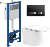 

Унитаз подвесной с инсталляцией WeltWasser, Merzbach 004 MT-WT + S-IN-MZ-VECTOR + P-BU-MOV/Blg/Gl