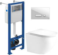

Унитаз подвесной с инсталляцией WeltWasser, Merzbach 004 MT-WT + S-IN-MZ-VECTOR + P-BU-INT/Wh
